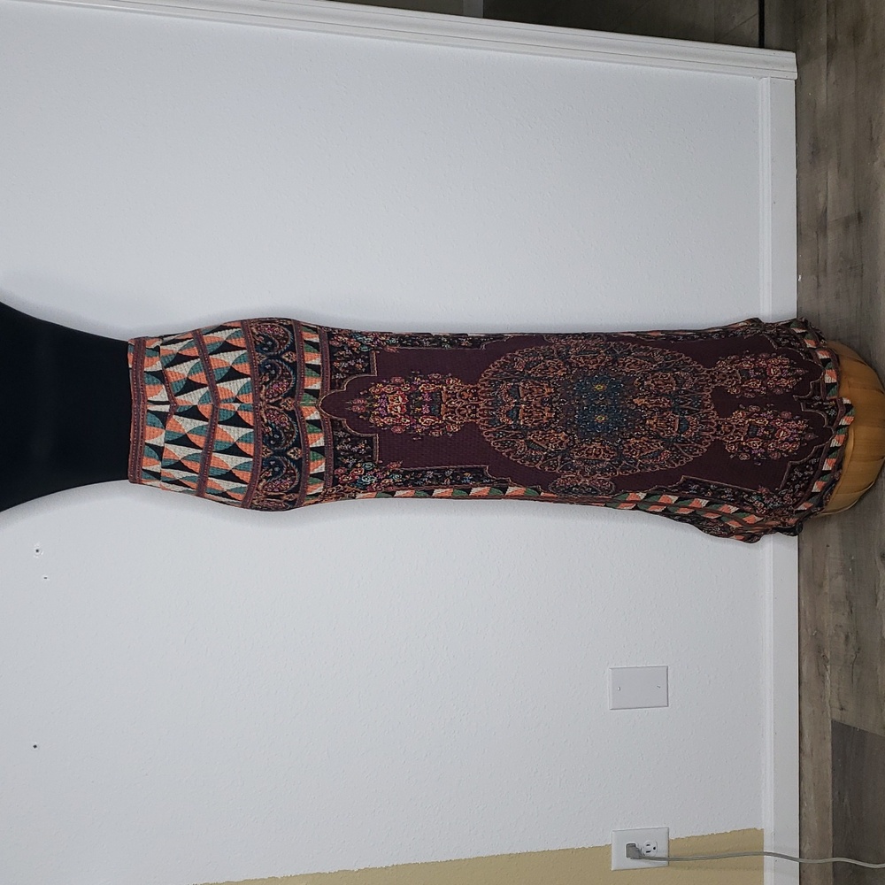 Farm Rio x Anthropologie Mixed Print  Maxi Long Skirt Size XS Festival Bohemian - Picture 3 of 16